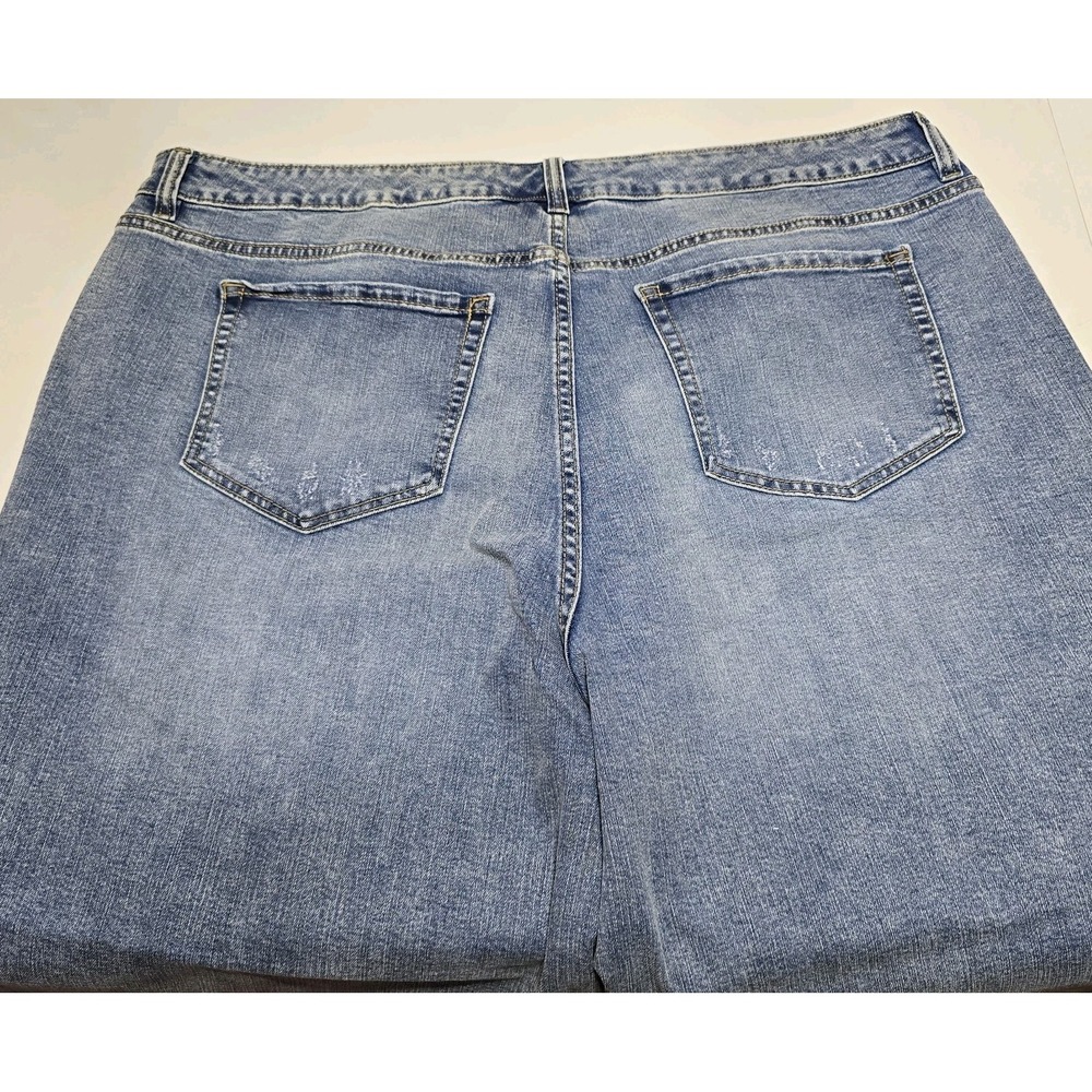 Lane Bryant Women's Mid Rise Wide Leg Crop Demin Jean sz 20 New - Picture 3 of 6